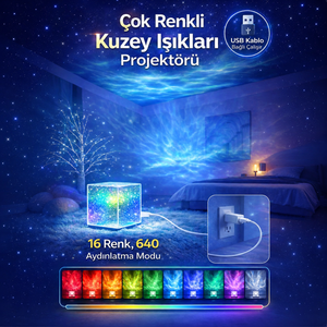 Renk Değiştiren LED Kristal Küp Gece Lambası - görsel 2