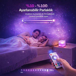 Renk Değiştiren LED Kristal Küp Gece Lambası - görsel 3