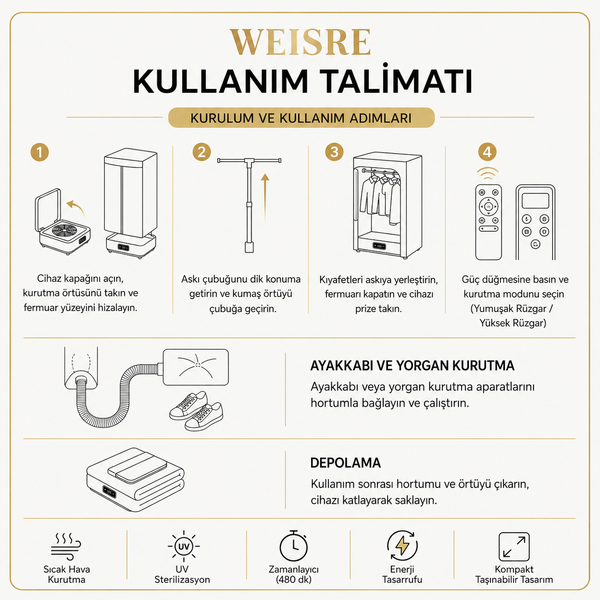 Akıllı Ayakkabı Kurutma ve Havalandırma Cihazı - görsel 8