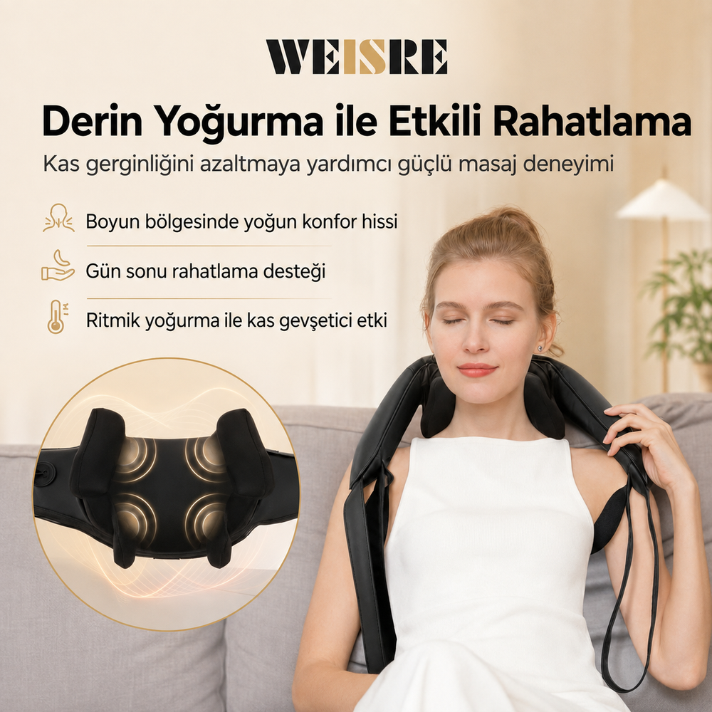 Derin Yoğurmalı Boyun ve Omuz Masaj Aleti - görsel 1