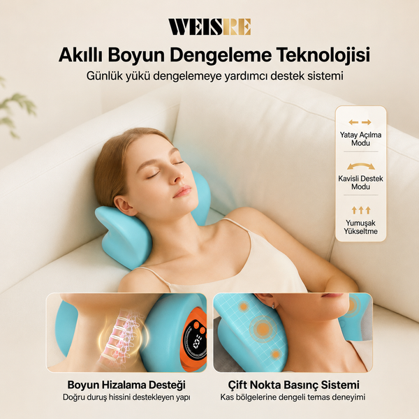 Isı ve Titreşimli Akıllı Boyun Rahatlatma Cihazı - görsel 3