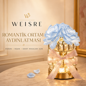 Gül Kristal Masa Lambası - görsel 7