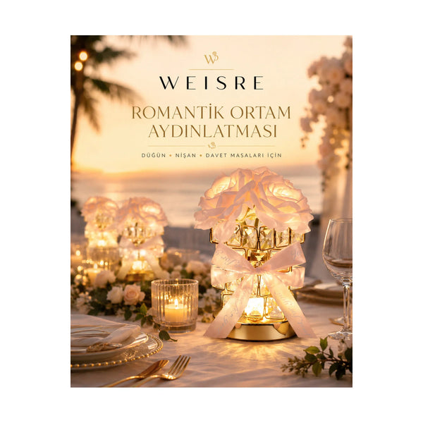 Gül Kristal Masa Lambası - görsel 14