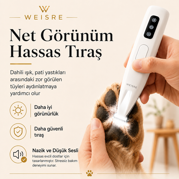 2'si 1 Arada Sessiz Pet Tıraş Makinesi - görsel 7