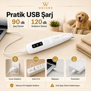 2'si 1 Arada Sessiz Pet Tıraş Makinesi - görsel 8
