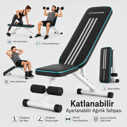 Katlanabilir Ayarlanabilir Ağırlık Sehpası