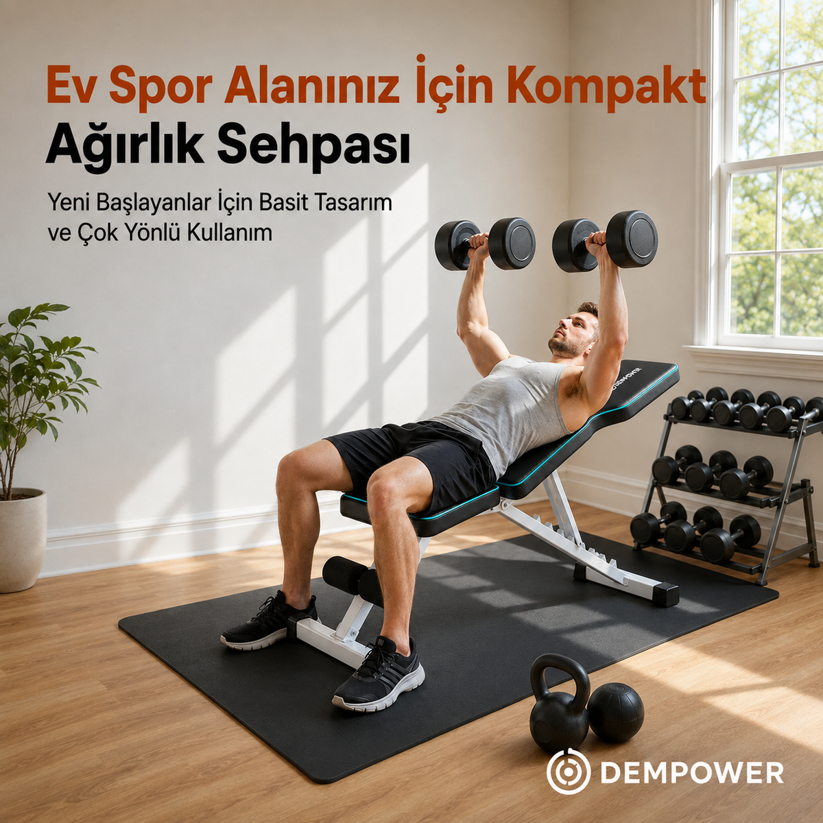 Katlanabilir Ayarlanabilir Ağırlık Sehpası - görsel 2