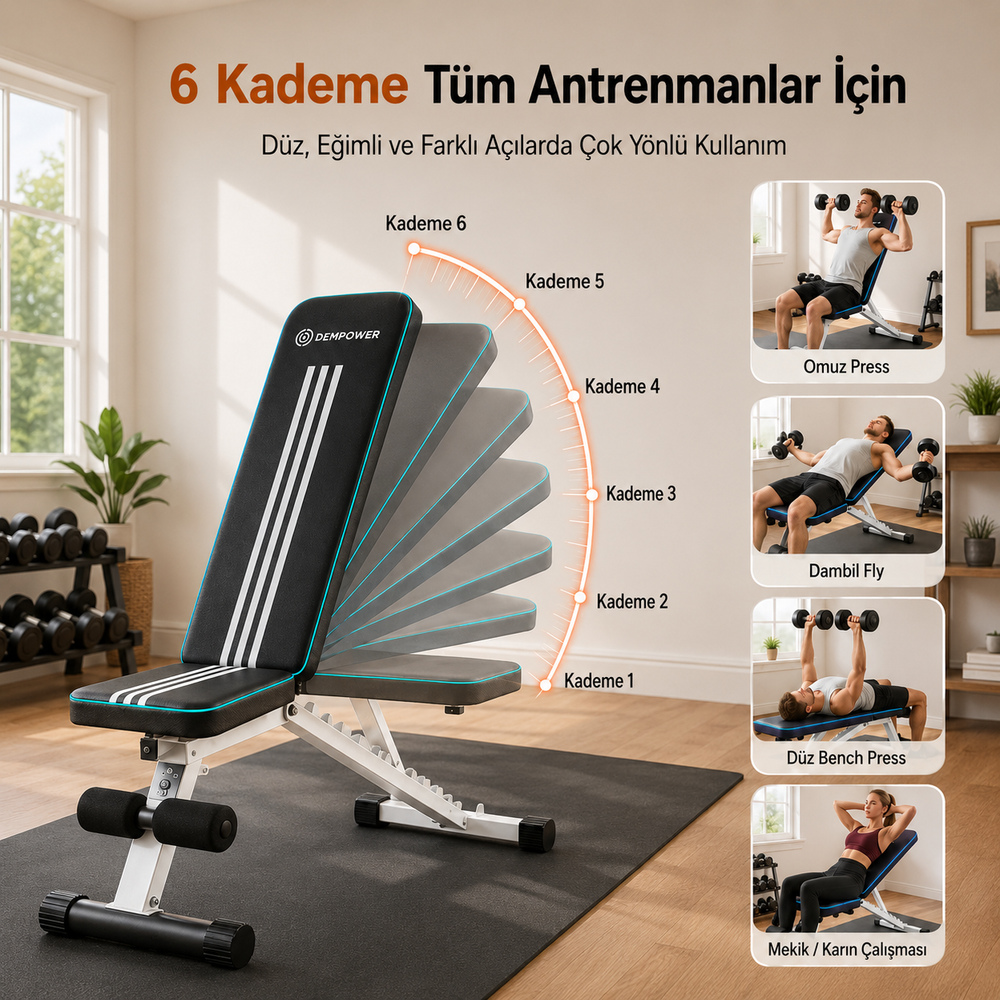 Katlanabilir Ayarlanabilir Ağırlık Sehpası - görsel 1